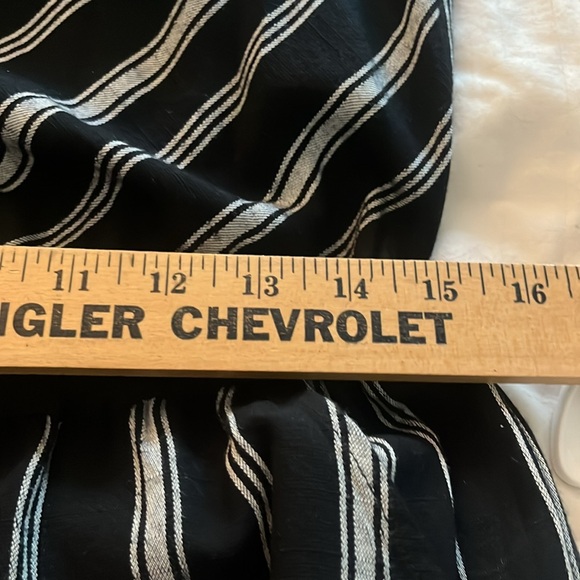 Gap Black Striped Jumpsuit Sleeveless Small Tall Drawstring Waist Viscose - Picture 9 of 15